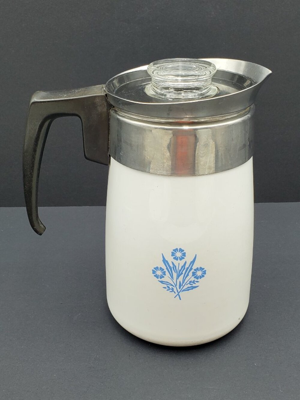 Corningware Blue Cornflower 6 C Stovetop Percolator Complete 5 Piece Coffee Pot - Picture 4 of 11